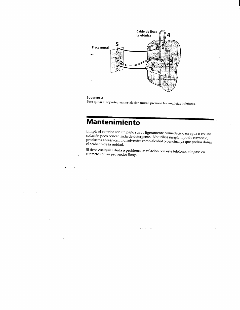 Mantenimiento | Sony IT-B9 User Manual | Page 27 / 28