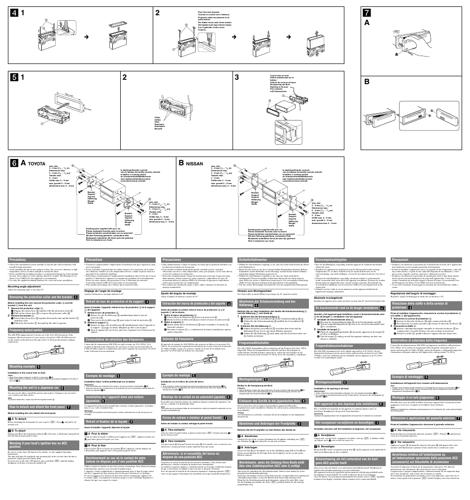Toyota, Nissan | Sony CDX-M10 User Manual | Page 2 / 2