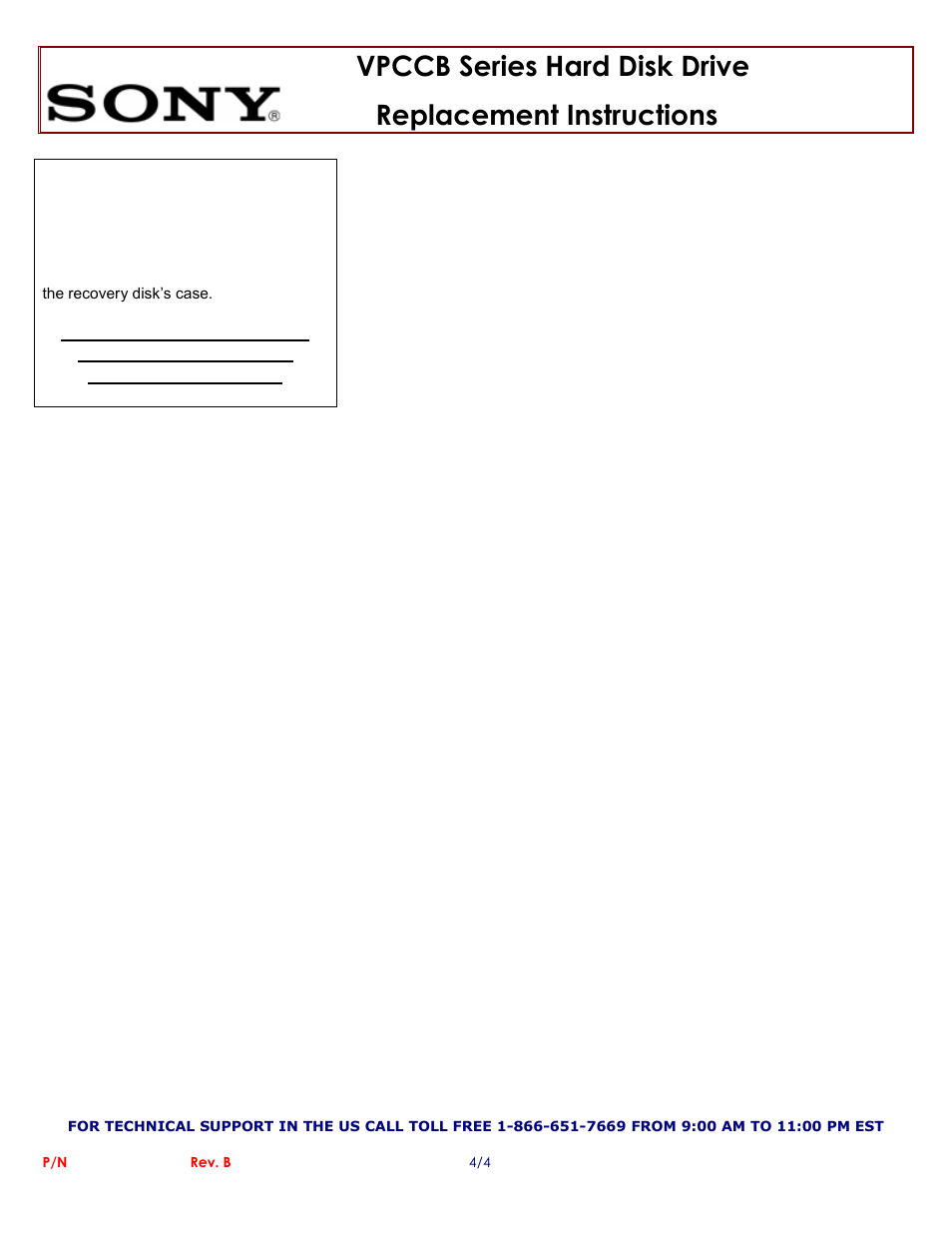 Sony VPCCB17FX User Manual | Page 4 / 4