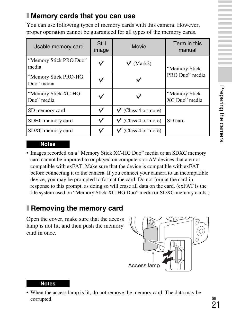 Sony ILCE-3000 User Manual | Page 21 / 92