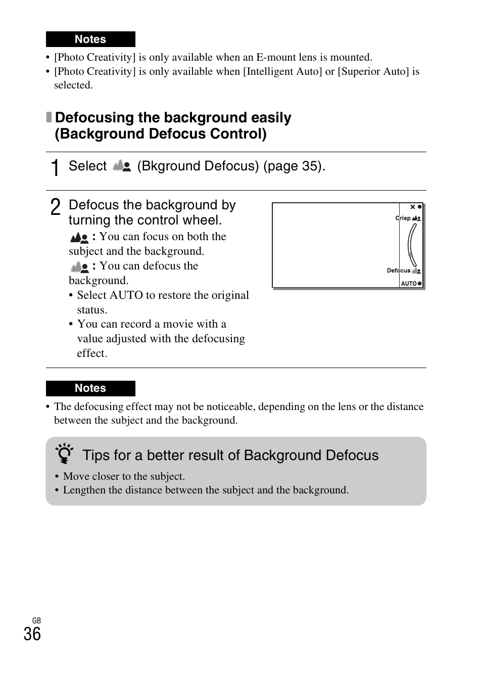 Sony ILCE-3000 User Manual | Page 36 / 92