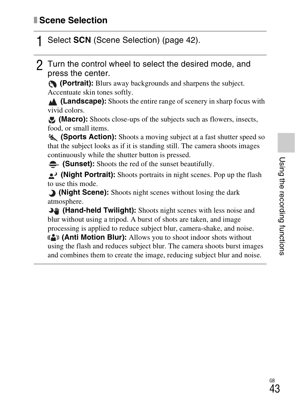 Sony ILCE-3000 User Manual | Page 43 / 92