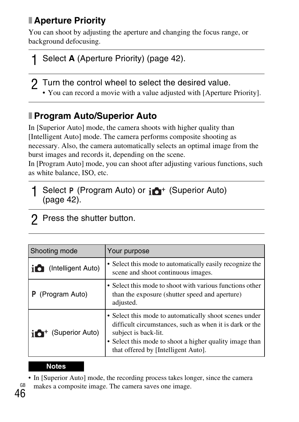 Sony ILCE-3000 User Manual | Page 46 / 92