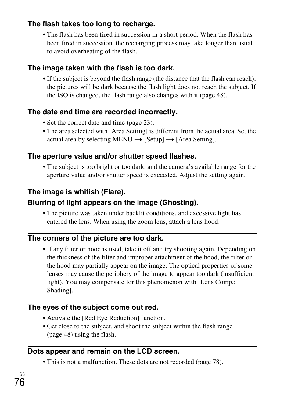 Sony ILCE-3000 User Manual | Page 76 / 92