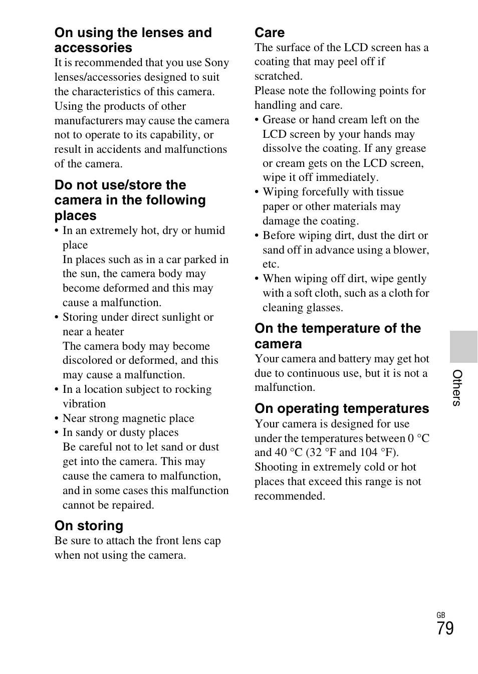 Sony ILCE-3000 User Manual | Page 79 / 92