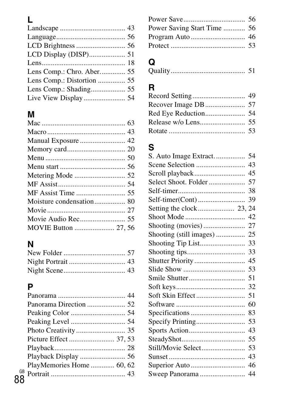 Sony ILCE-3000 User Manual | Page 88 / 92