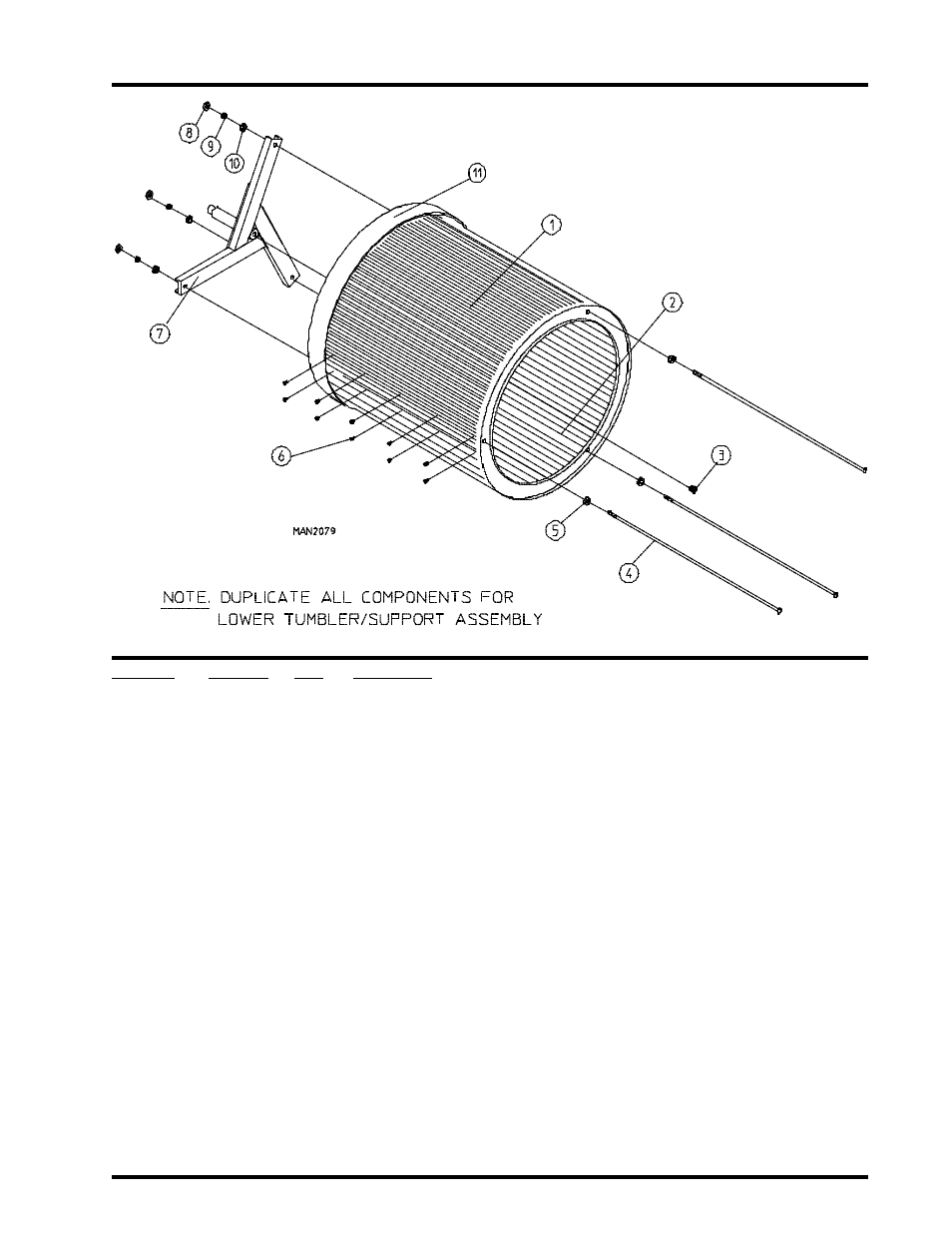 Basket (tumbler)/support assemblies | American Dryer Corp. Direct Spark Ignition WDA-530DSi II User Manual | Page 13 / 33