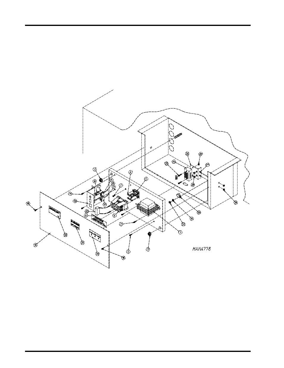 Rear electrical panel assembly , 17 | American Dryer Corp. Direct Spark Ignition WDA-530DSi II User Manual | Page 18 / 33