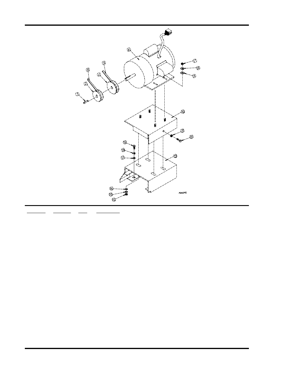 Drive motor/motor mount assemblies, For 60 hz models | American Dryer Corp. Direct Spark Ignition WDA-530DSi II User Manual | Page 20 / 33