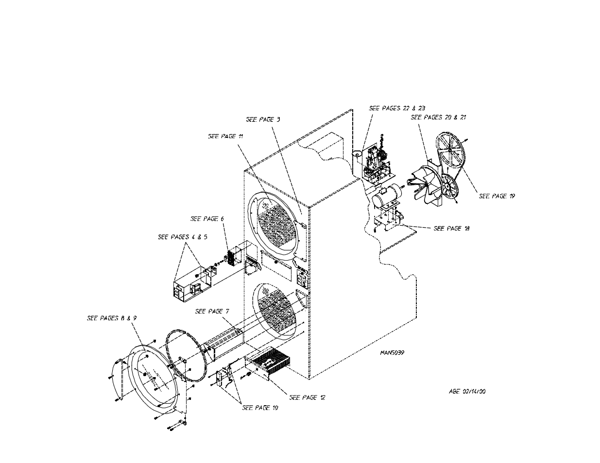 Quick reference diagram | American Dryer Corp. Direct Spark Ignition WDA-530DSi II User Manual | Page 3 / 33