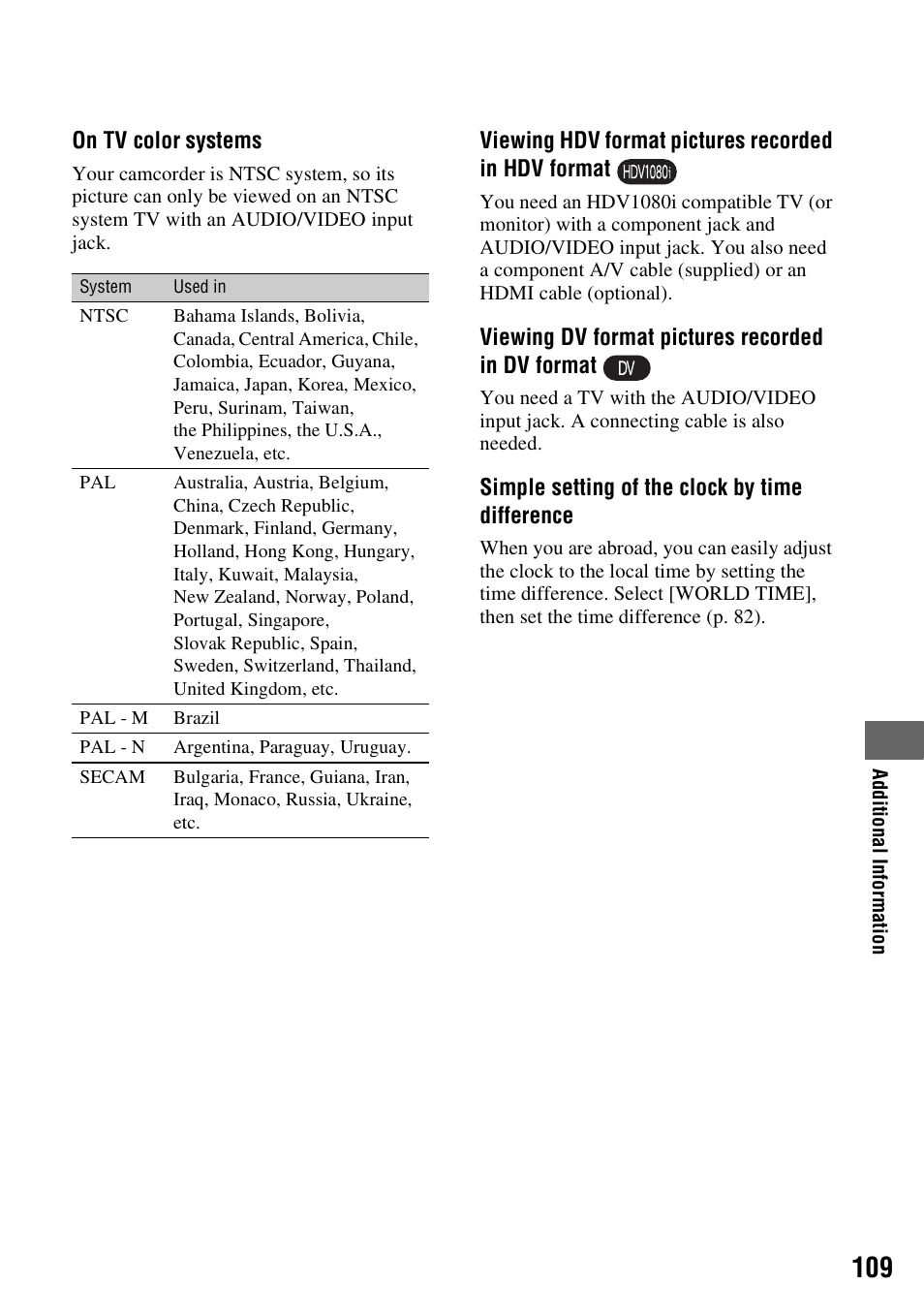 Sony HDR-FX1000 User Manual | Page 109 / 151