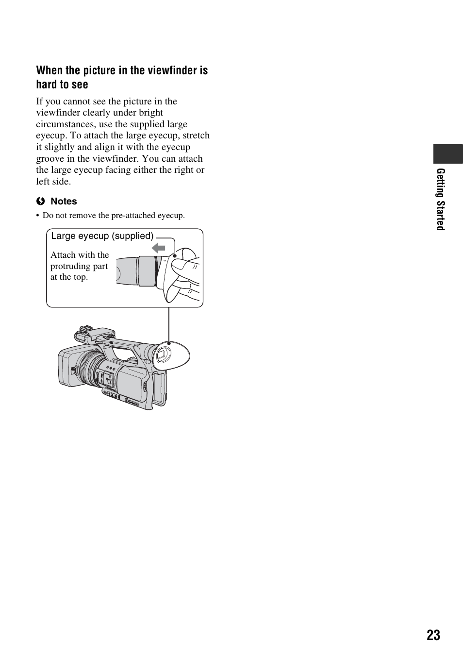 P. 23) | Sony HDR-FX1000 User Manual | Page 23 / 151