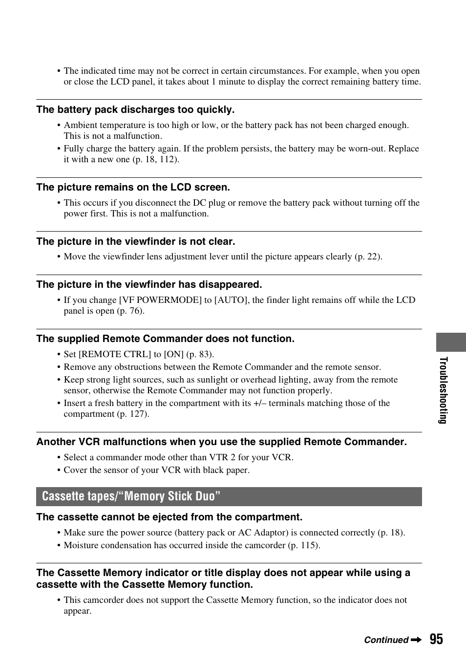 P. 95 | Sony HDR-FX1000 User Manual | Page 95 / 151