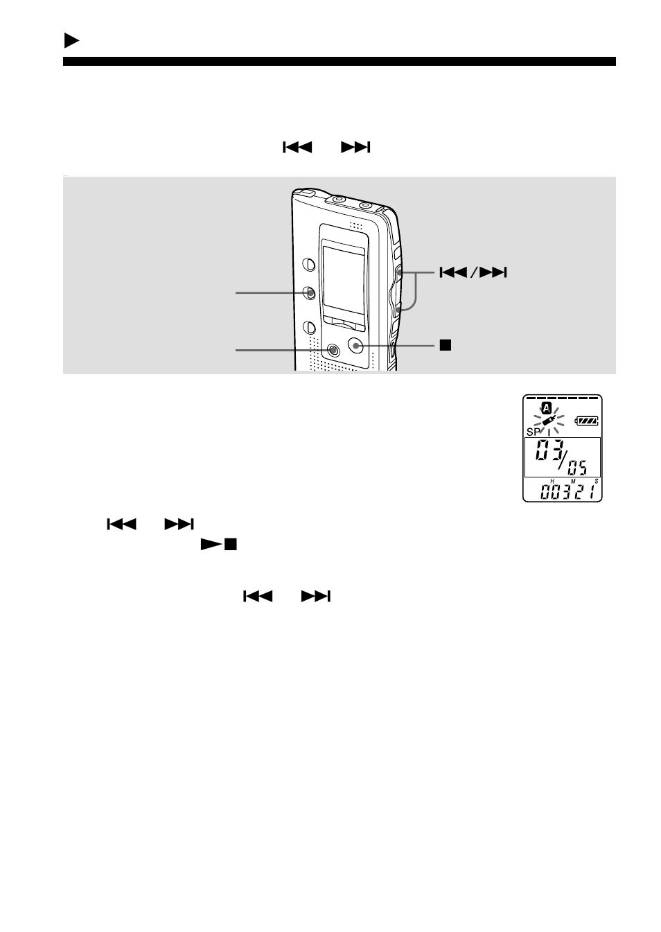 Various ways of playback, Adding a bookmark, 22 b various ways of playback | Sony ICD-BP120 User Manual | Page 22 / 68