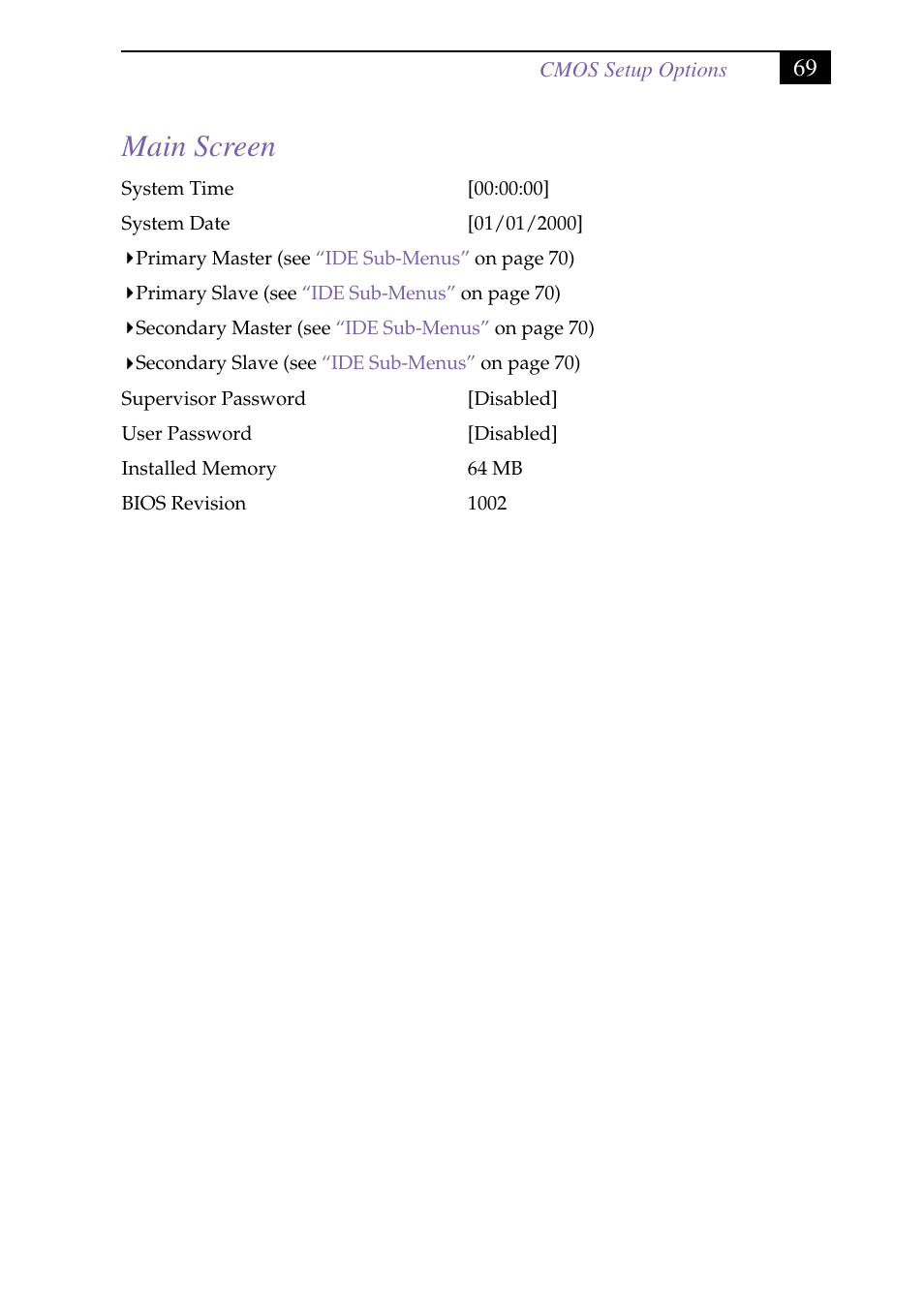 Heading2 - main screen, Main screen | Sony PCV-J150 User Manual | Page 81 / 104