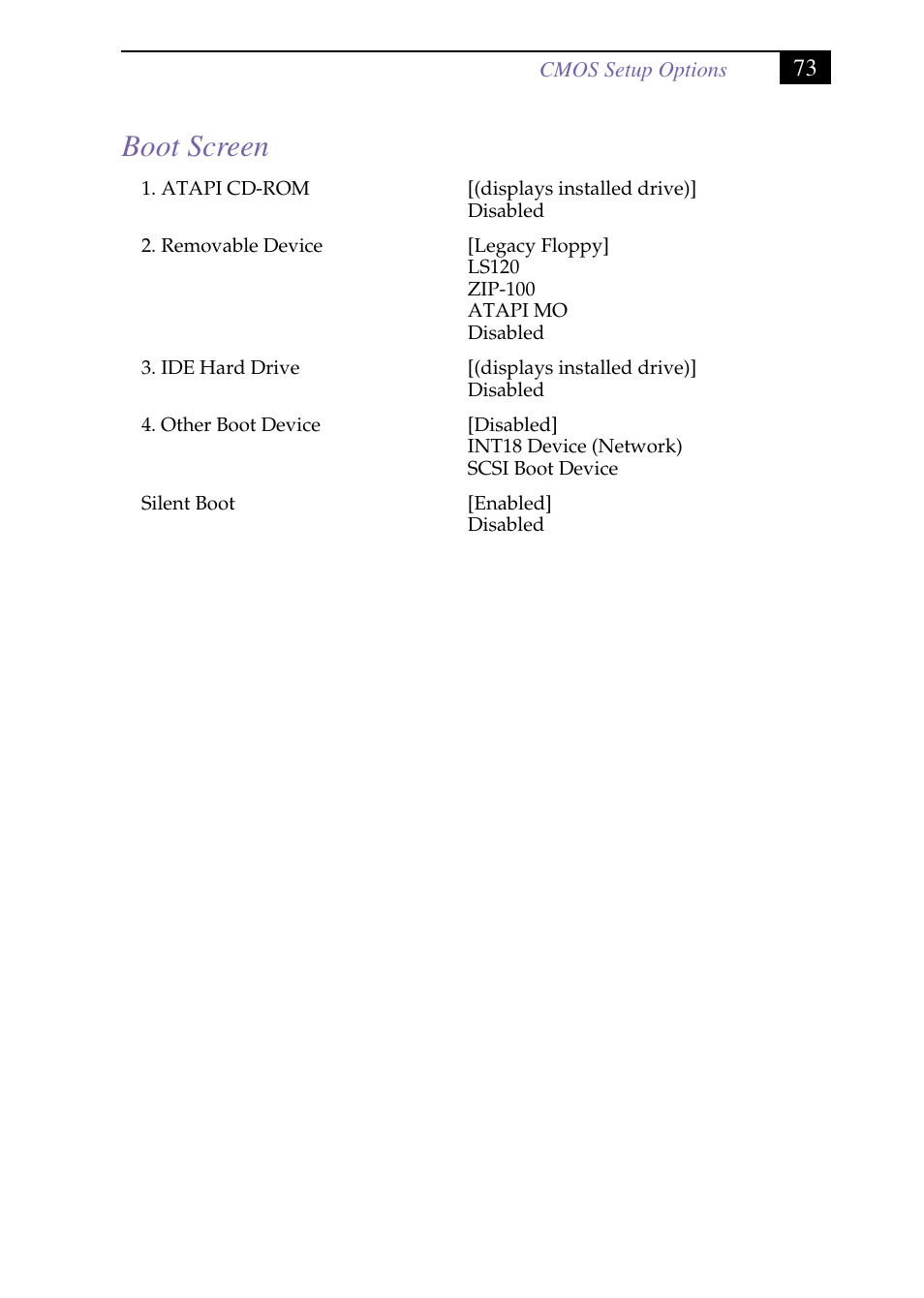 Heading2 - boot screen, Boot screen | Sony PCV-J150 User Manual | Page 85 / 104