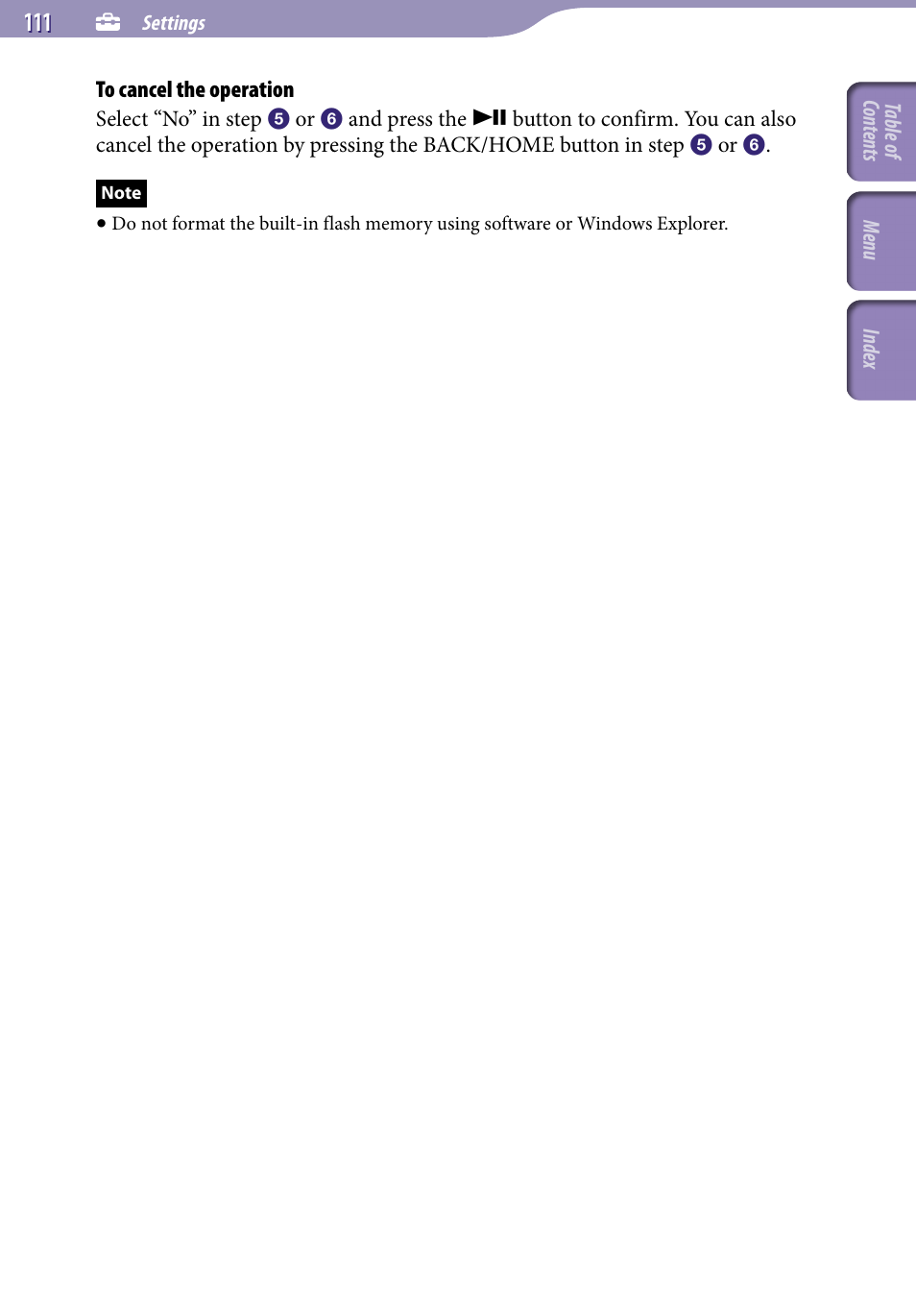 Sony NWZ-A829BLK User Manual | Page 111 / 161