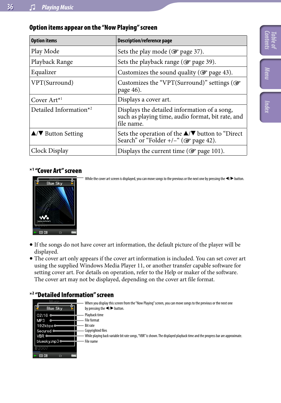 Sony NWZ-A829BLK User Manual | Page 36 / 161