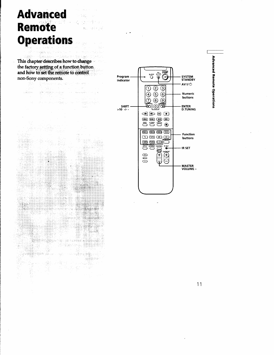 Advanced remote operations | Sony RM-PP402 User Manual | Page 11 / 17