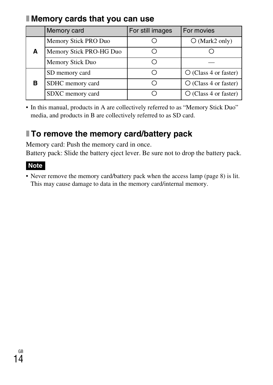 Sony DSC-WX9 User Manual | Page 14 / 56