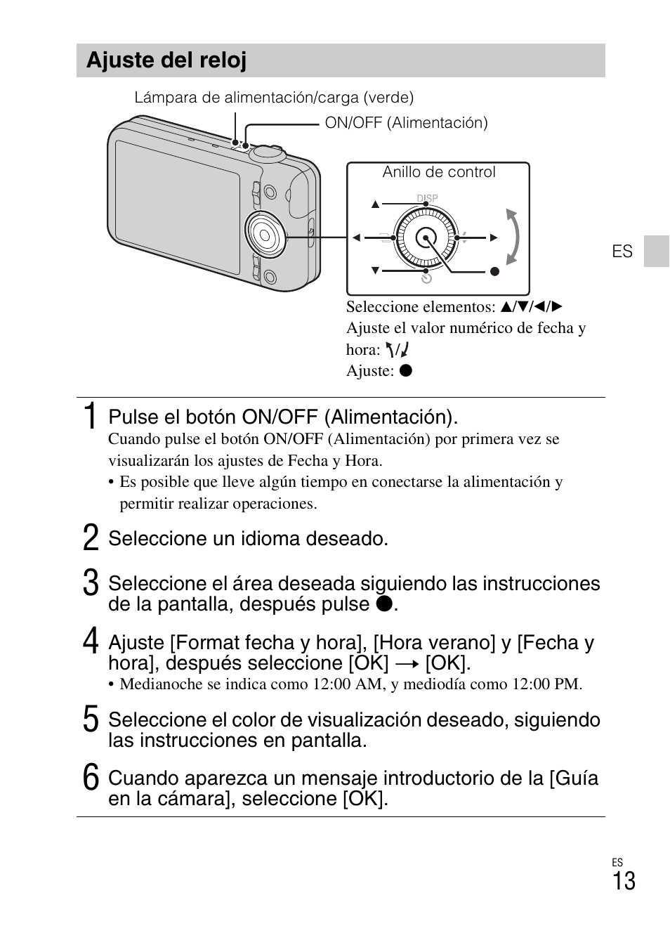 Ajuste del reloj | Sony DSC-WX9 User Manual | Page 41 / 56