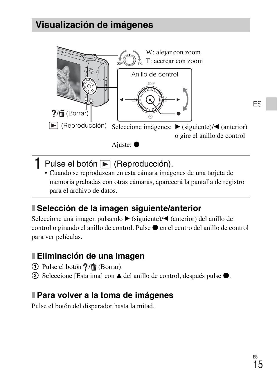 Visualización de imágenes | Sony DSC-WX9 User Manual | Page 43 / 56