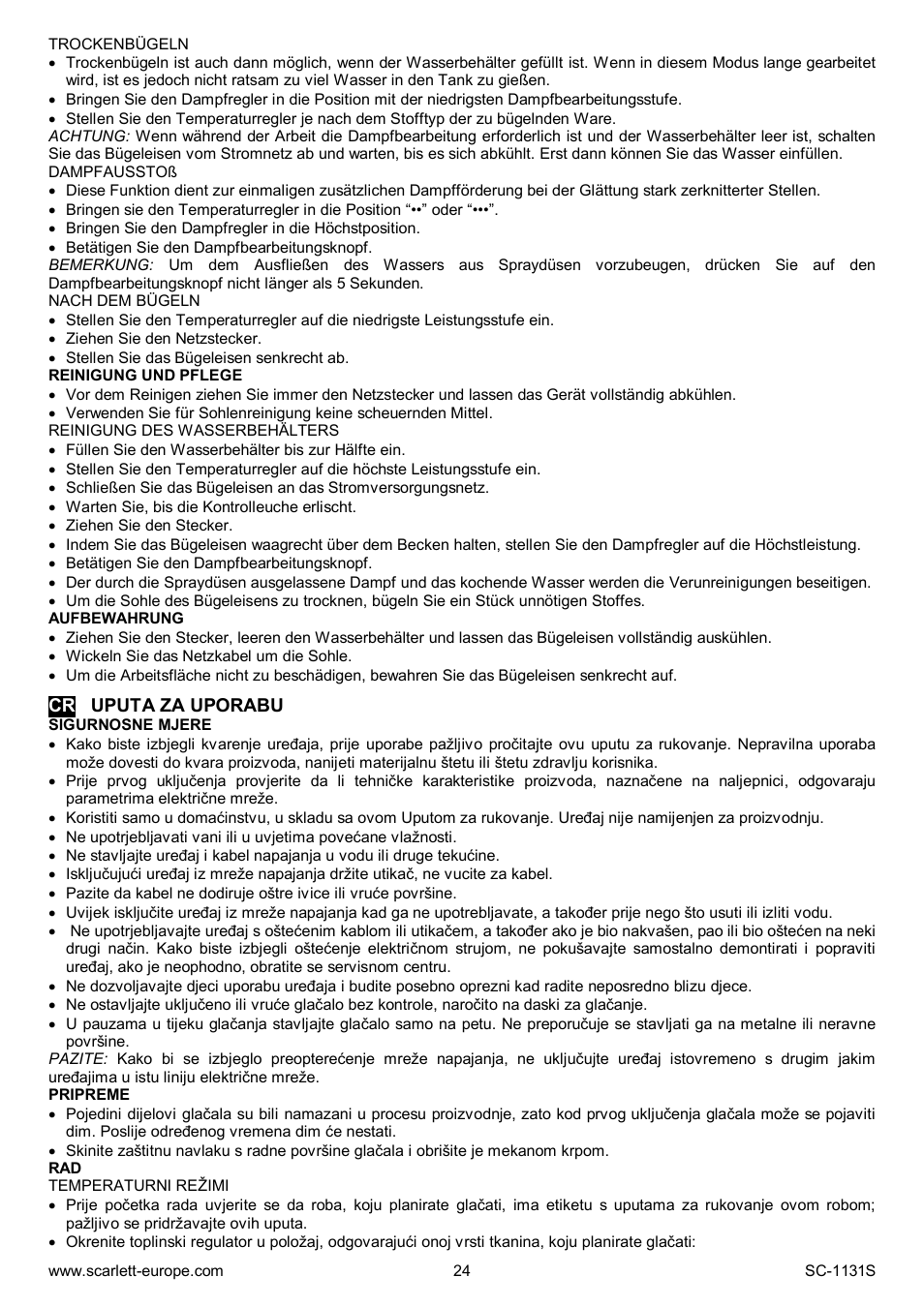 Scarlett SC-1131S User Manual | Page 24 / 25