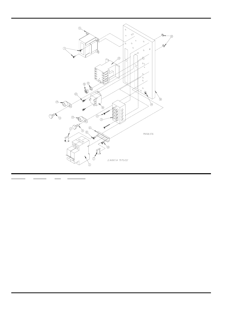 480v mp rear electric relay panel assembly | American Dryer Corp. ML-55 User Manual | Page 38 / 52