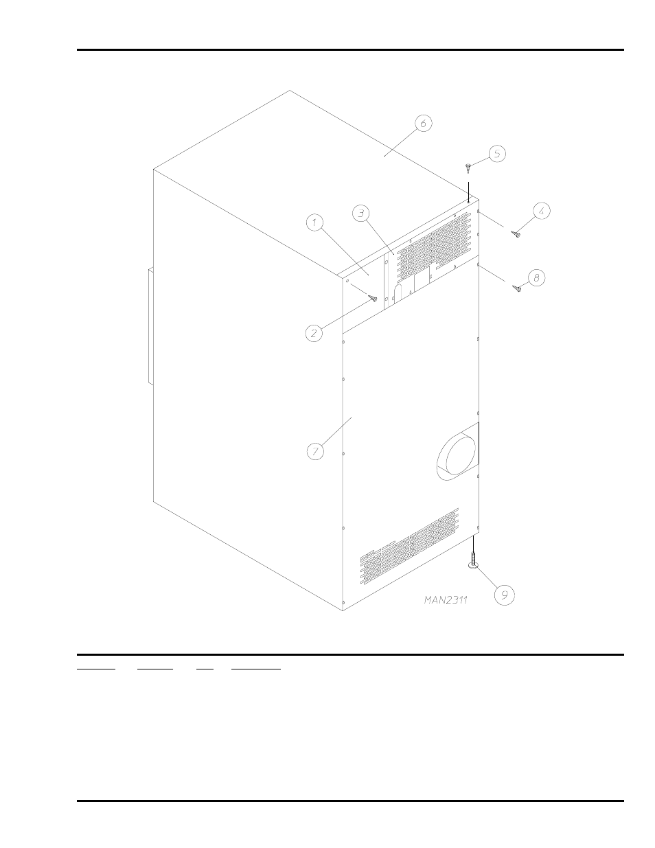 Outer top / back guard assemblies | American Dryer Corp. ML-55 User Manual | Page 47 / 52