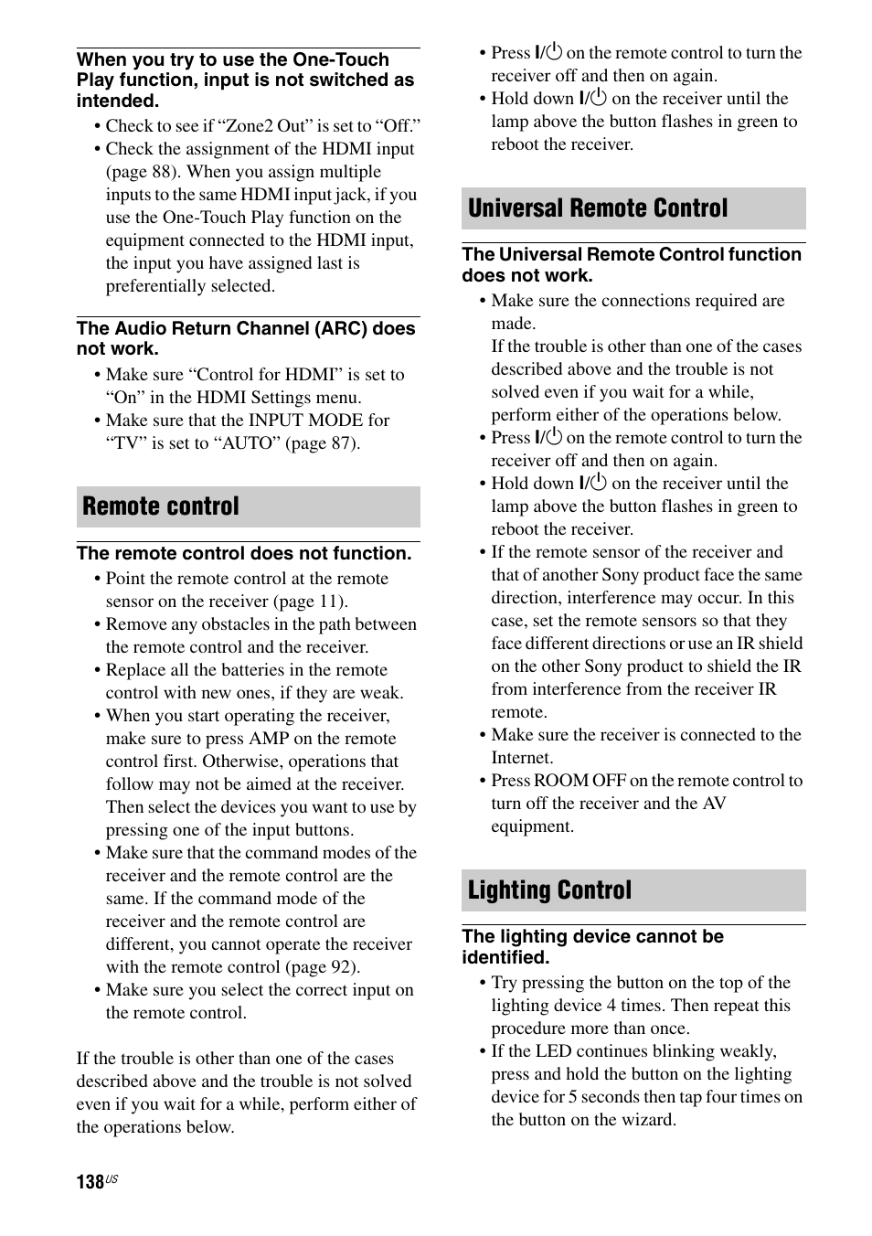 Sony STR-DA5800ES User Manual | Page 138 / 147