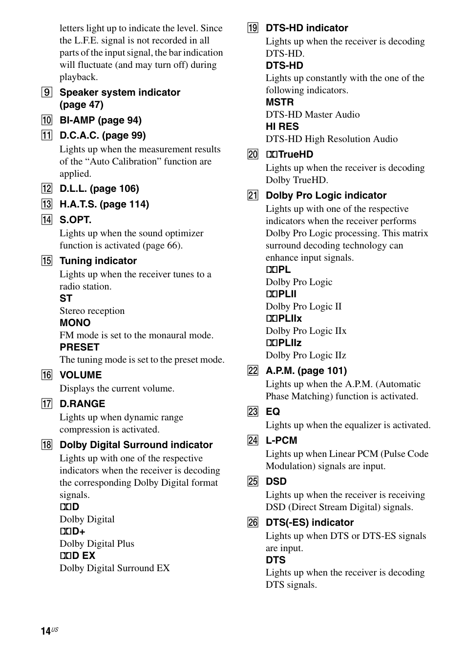 Sony STR-DA5800ES User Manual | Page 14 / 147