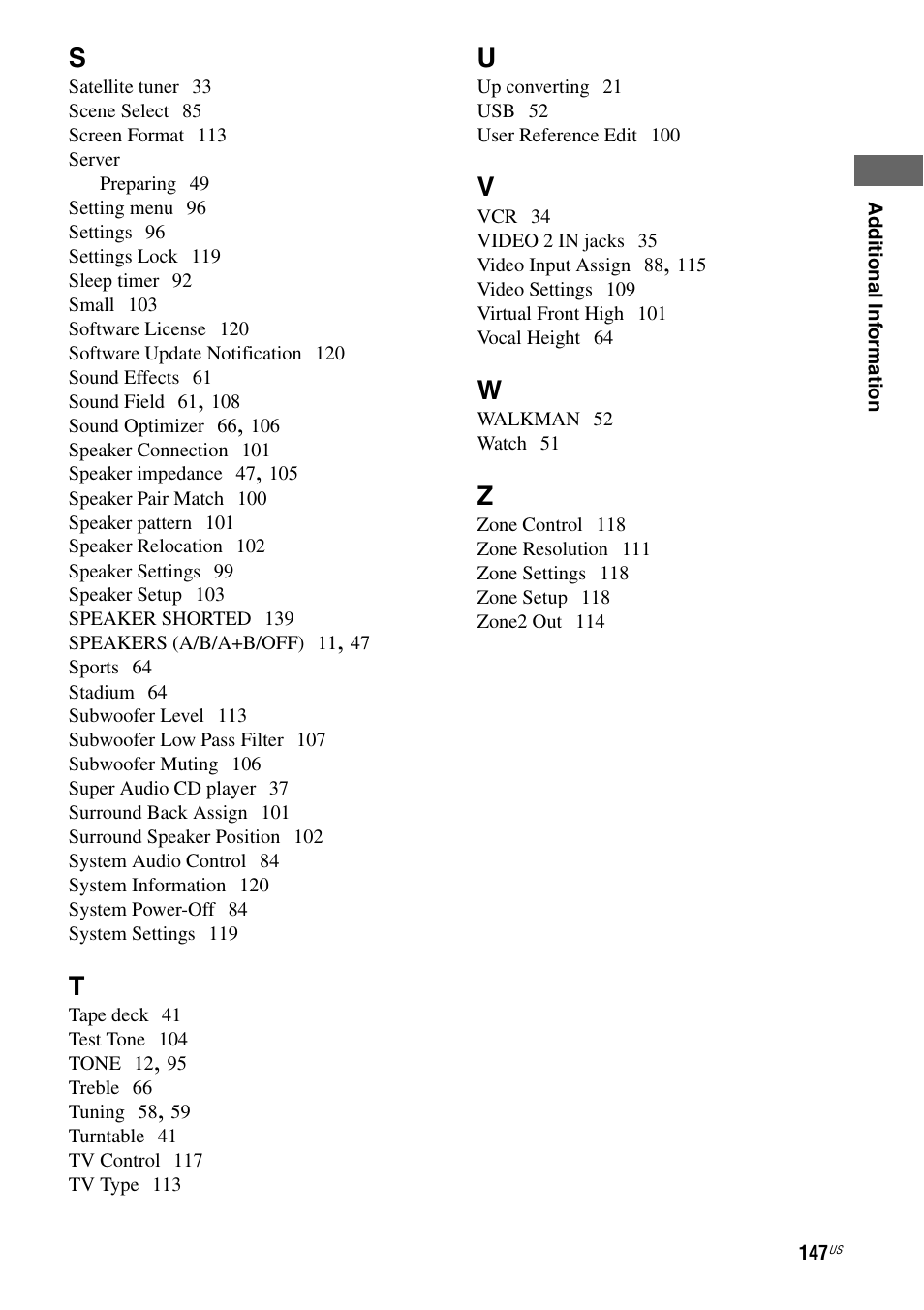 Sony STR-DA5800ES User Manual | Page 147 / 147