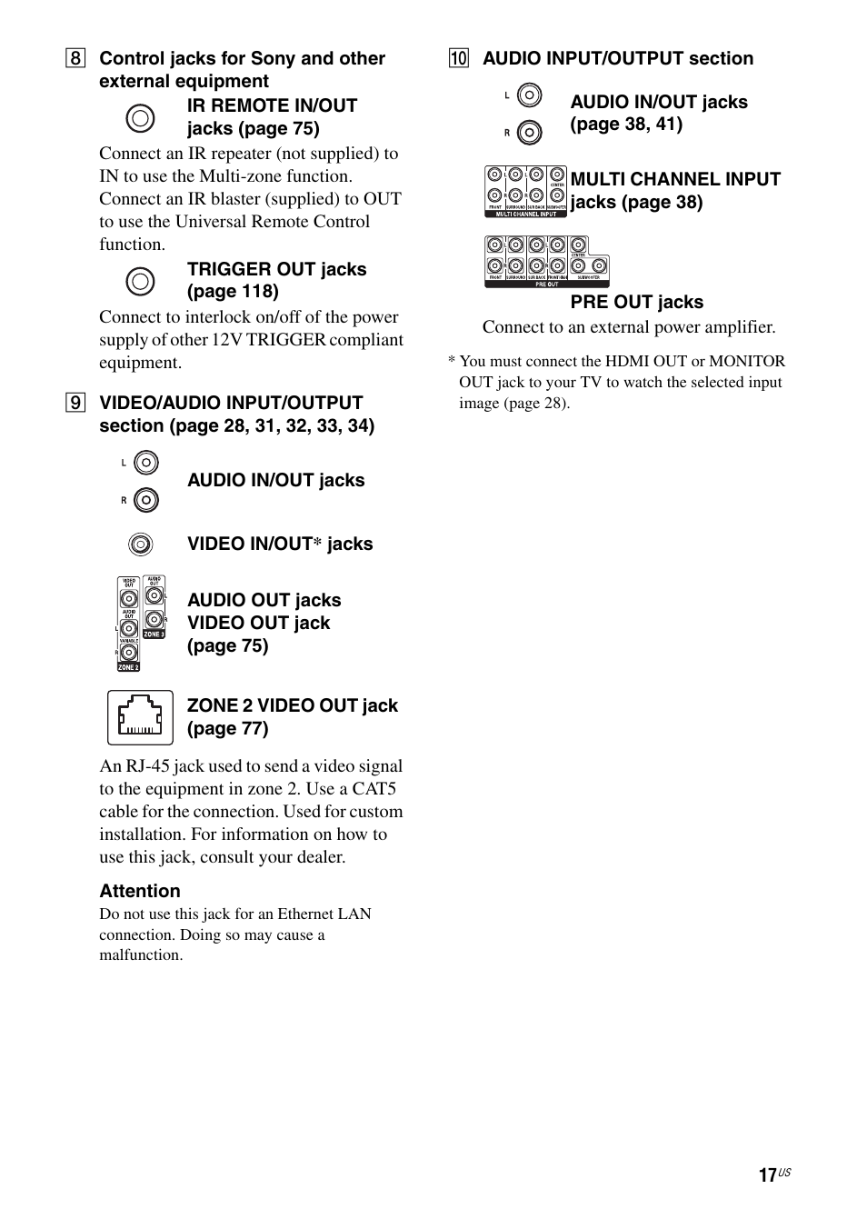Sony STR-DA5800ES User Manual | Page 17 / 147