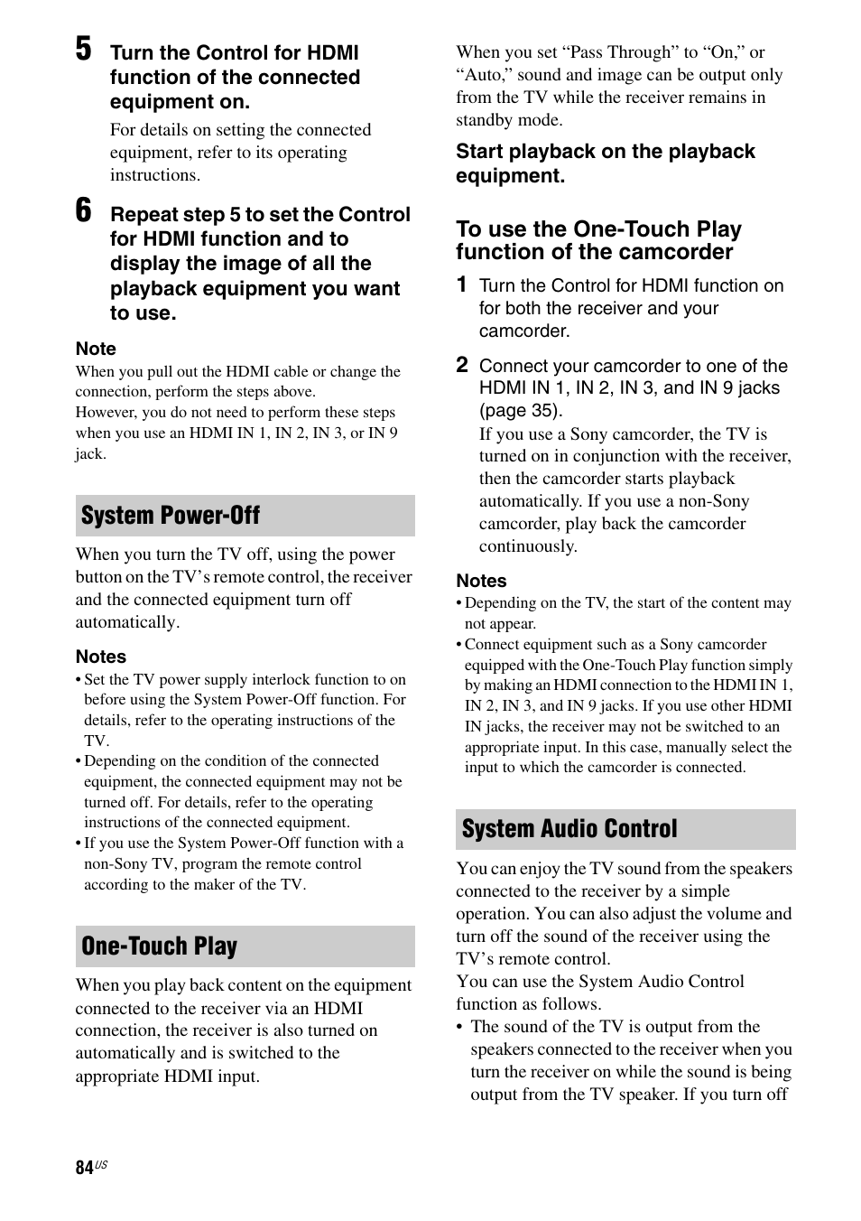 Sony STR-DA5800ES User Manual | Page 84 / 147