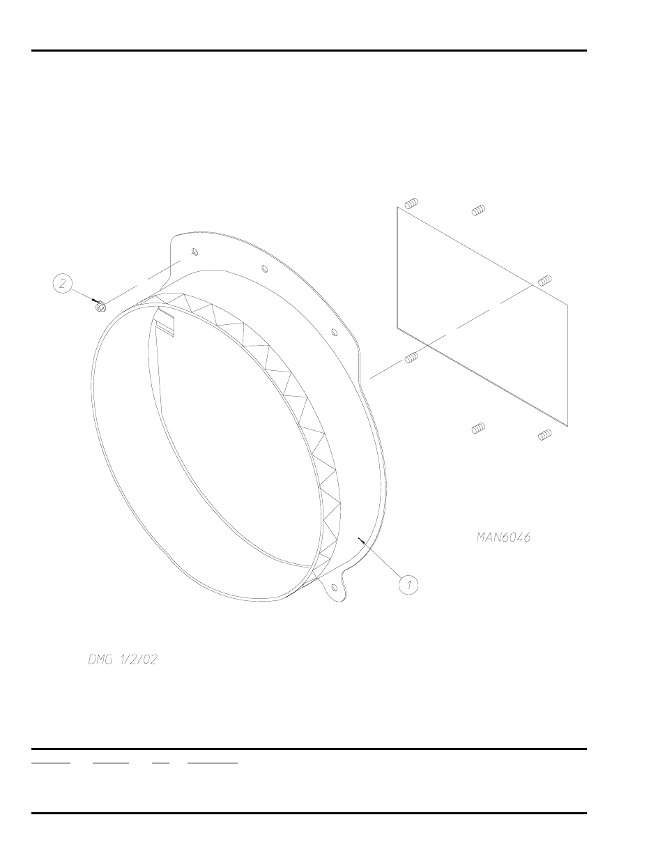 Exhaust collar assembly | American Dryer Corp. ML-96 User Manual | Page 32 / 34