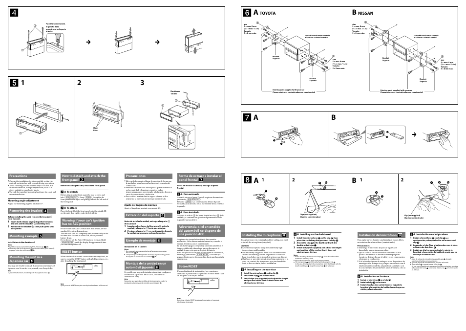 Toyota, Nissan | Sony DSX-S310BTX User Manual | Page 2 / 2