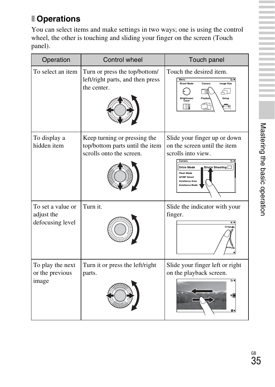 Xoperations | Sony NEX-5NK User Manual | Page 35 / 94