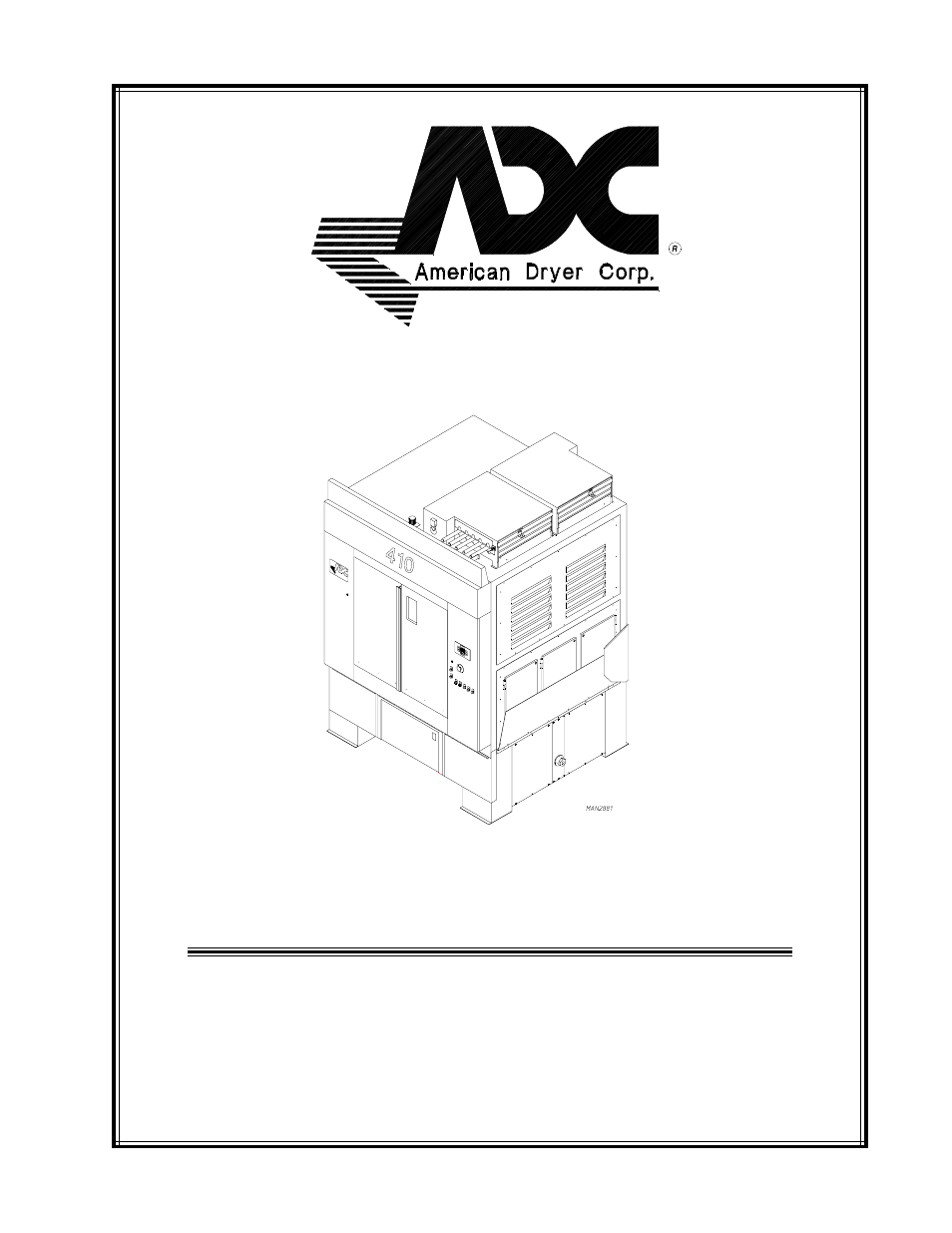 American Dryer Corp. ADG-410 User Manual | 75 pages