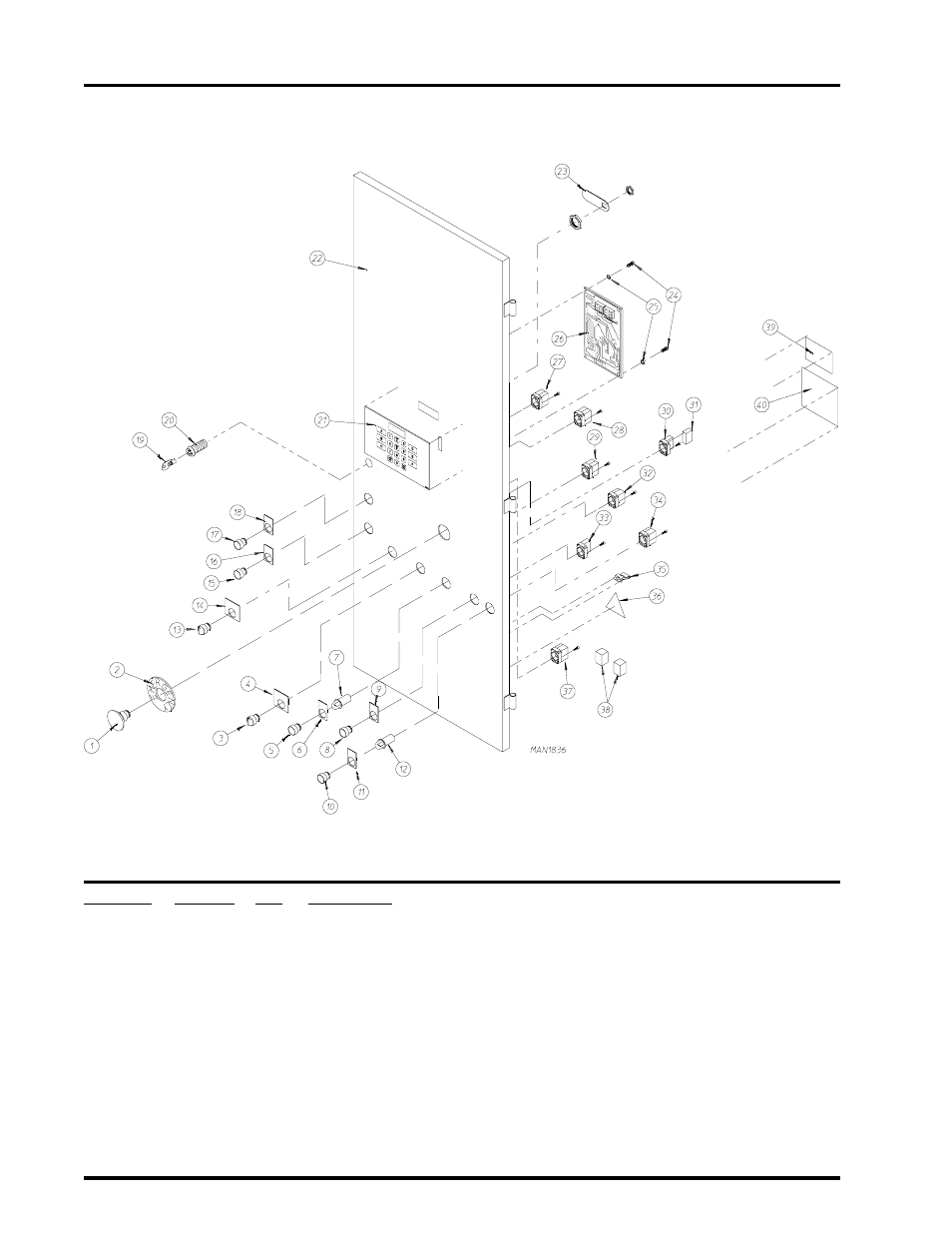 Right front control door assembly , 11, Right front control door assembly | American Dryer Corp. ADG-410 User Manual | Page 12 / 75