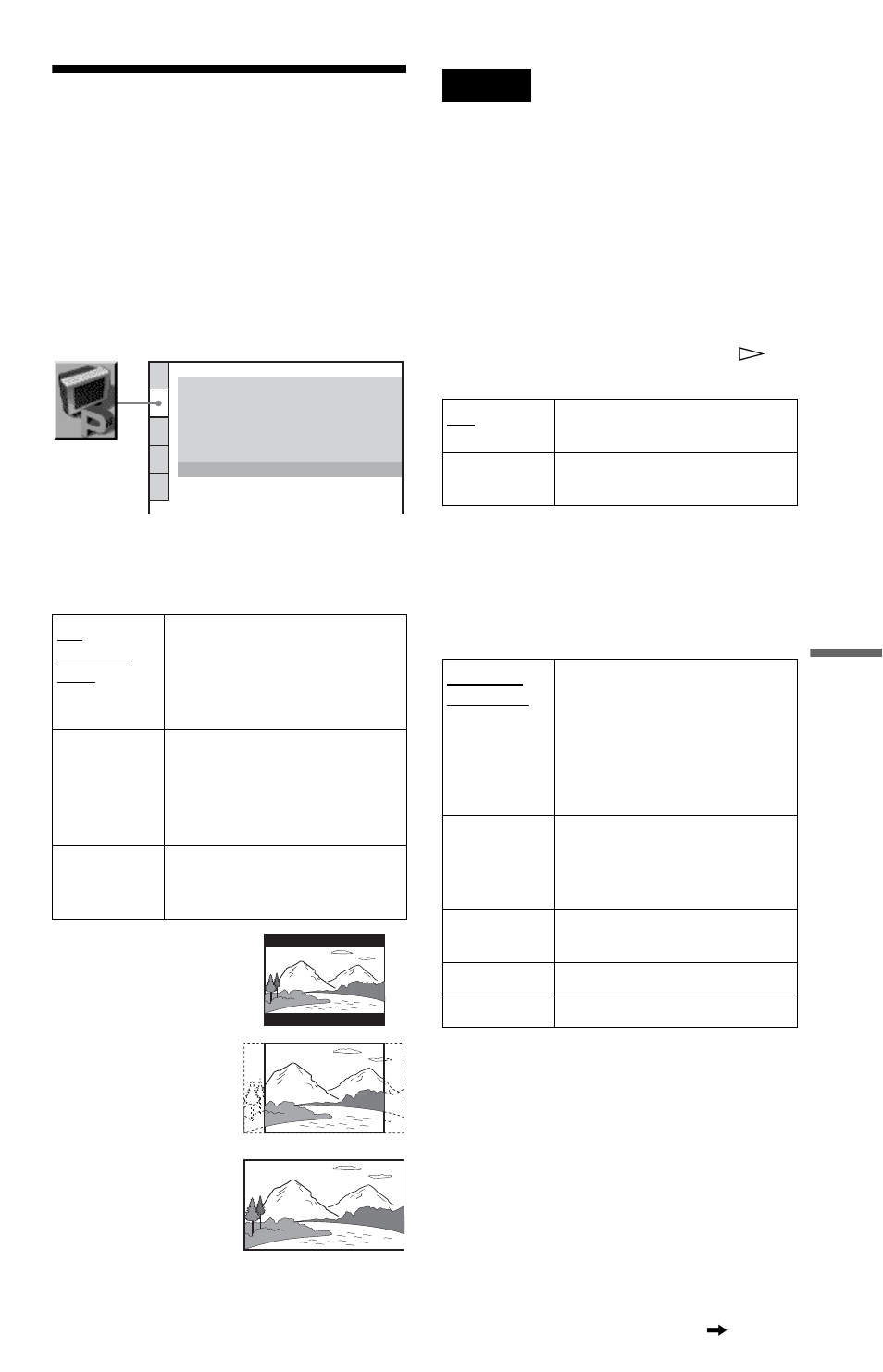 Settings for the display (screen setup), On (77), Settings for the display | Screen setup), Tv type, Screen saver, Background | Sony DVP-NS999ES User Manual | Page 77 / 96