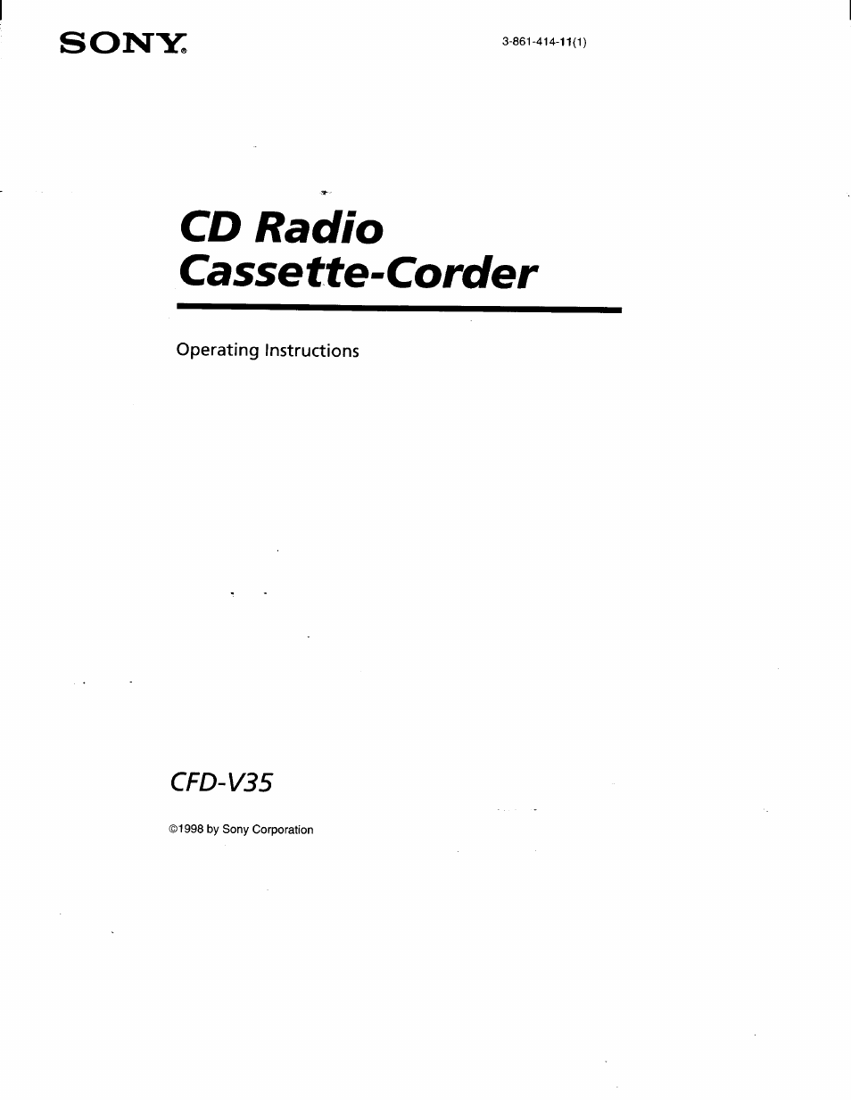 Sony CFD-V35 User Manual | 26 pages