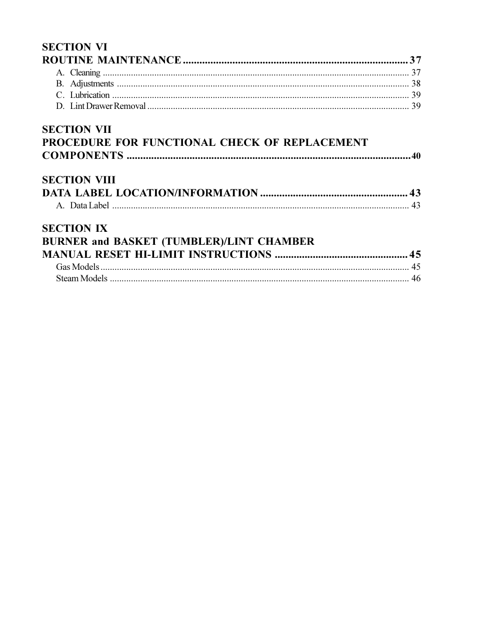 American Dryer Corp. Gas- DSI/Steam ML-82 II User Manual | Page 6 / 51