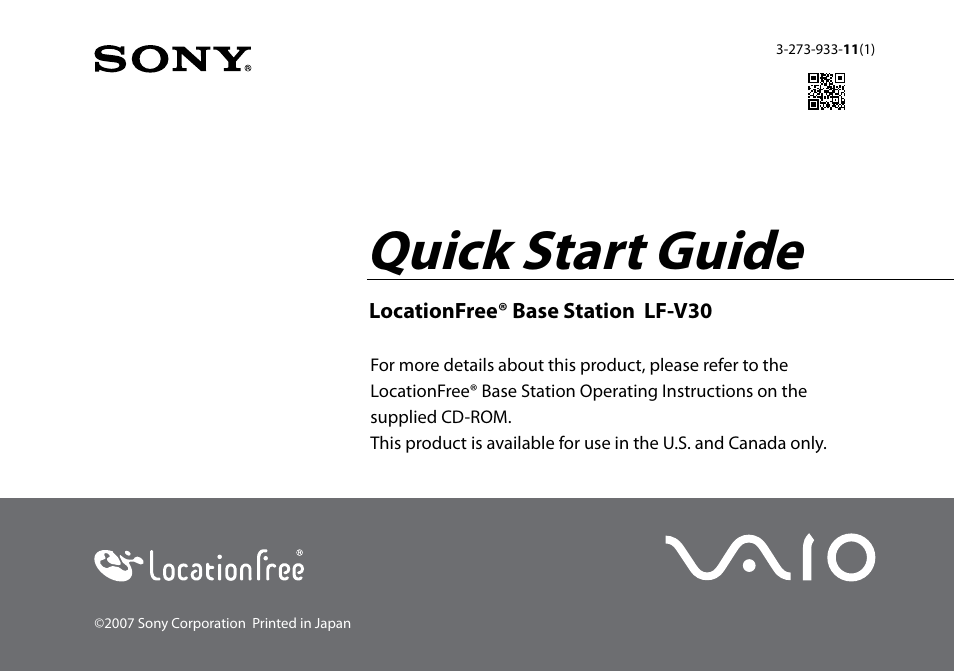 Sony LF-V30 User Manual | 16 pages