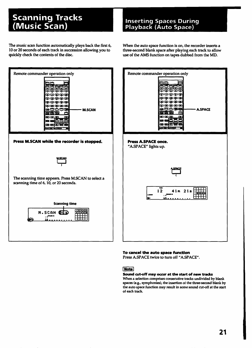 Sony MDS-501 User Manual | Page 21 / 51