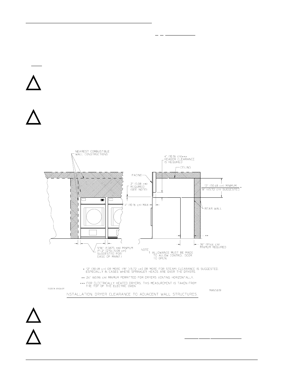 C. dryer enclosure requirements | American Dryer Corp. AD-120ES User Manual | Page 16 / 50
