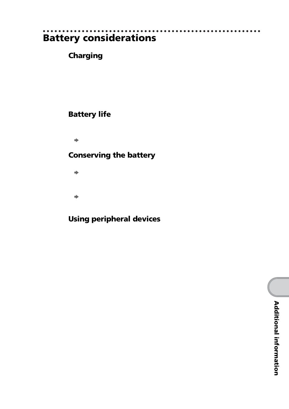 Battery considerations | Sony PEG-NZ90 User Manual | Page 105 / 116