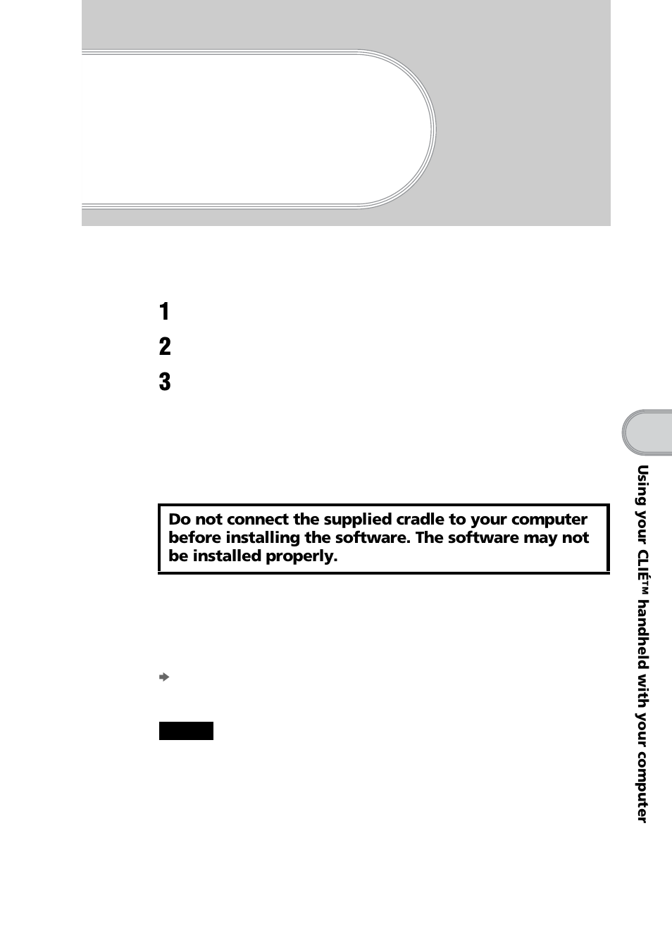 Using your clié™ handheld with your computer, Step 1: install the software on your computer, Step 1: install the software on your | Computer | Sony PEG-NZ90 User Manual | Page 65 / 116