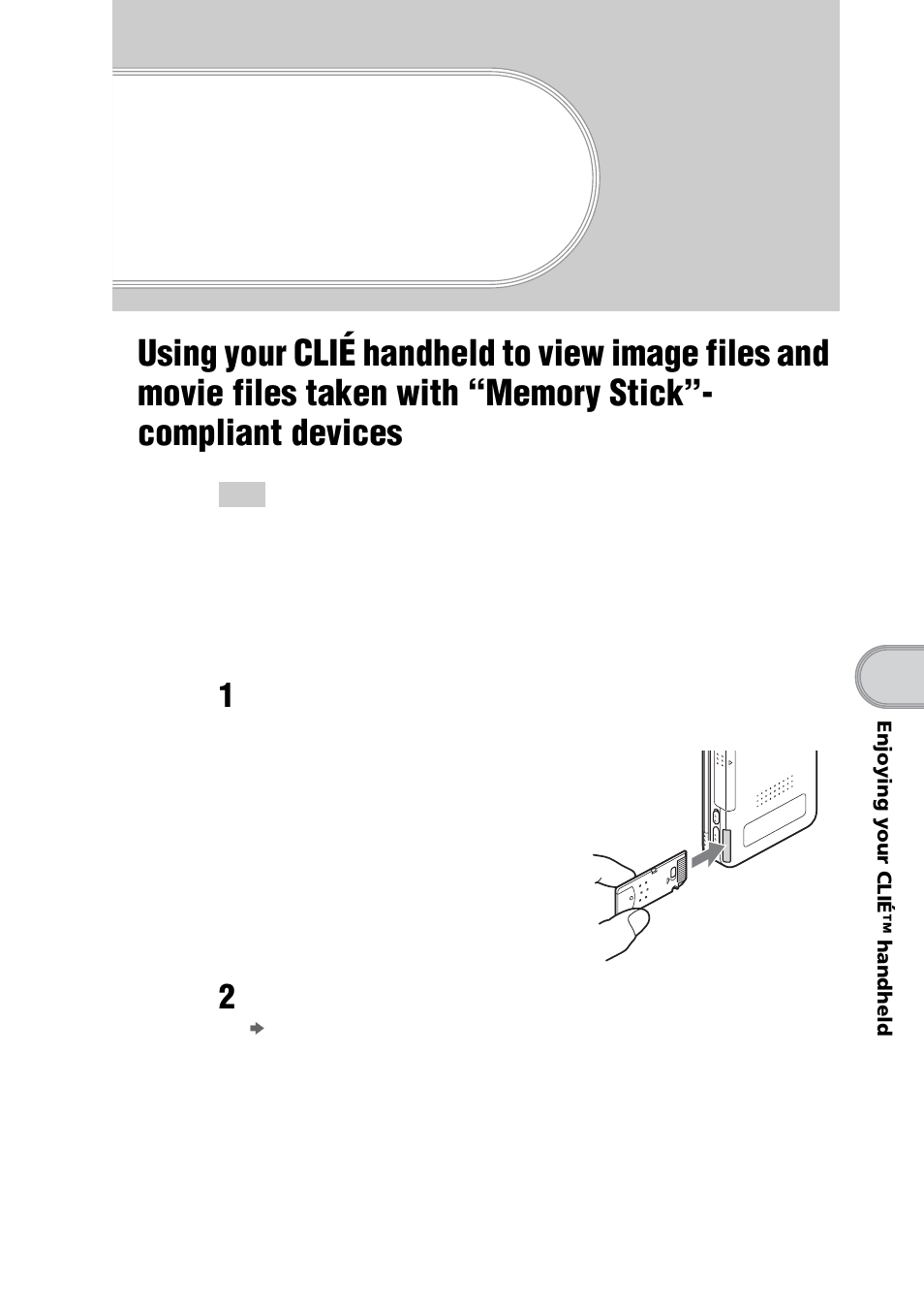 Enjoying your clié™ handheld, Using your clié handheld to view image | Sony PEG-NZ90 User Manual | Page 73 / 116