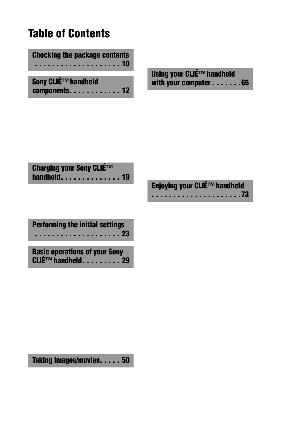 Sony PEG-NZ90 User Manual | Page 8 / 116