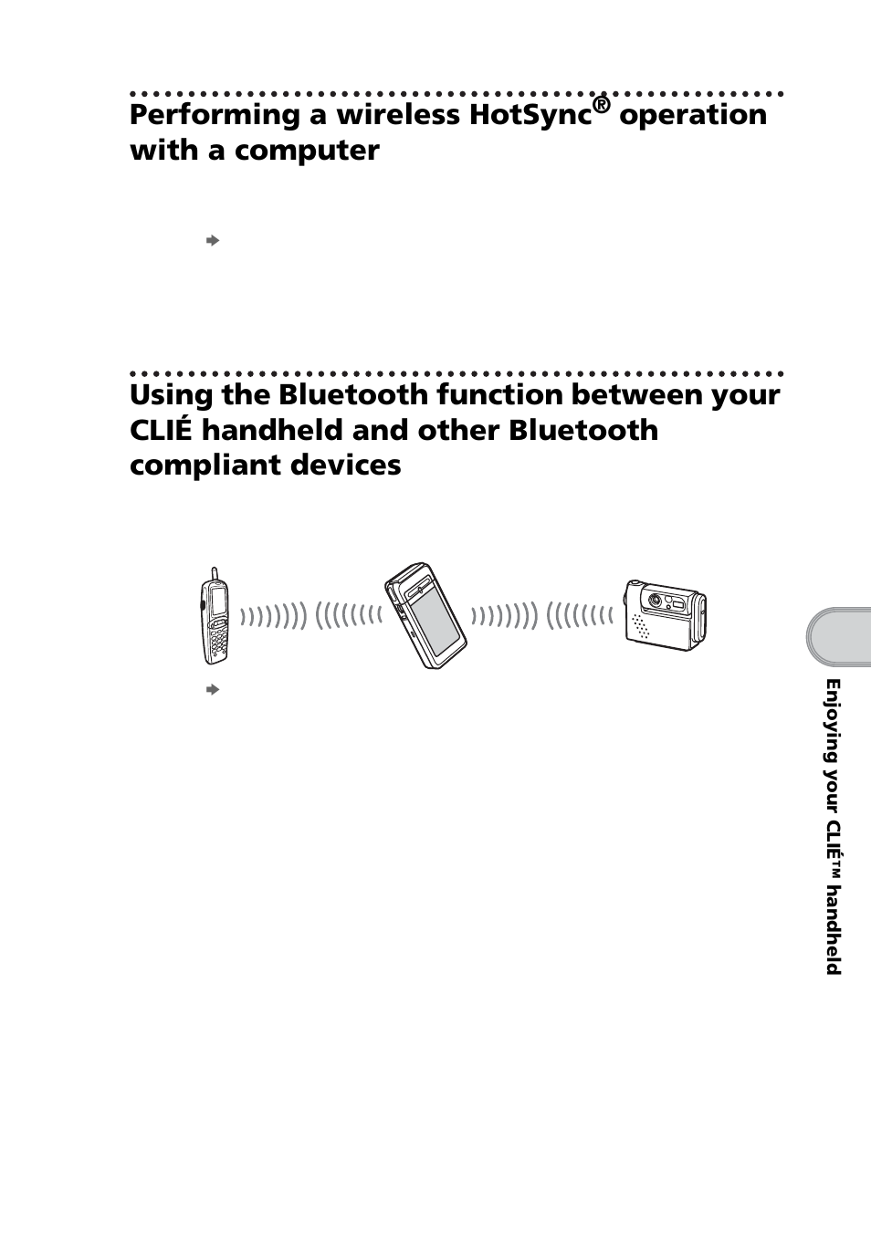 Performing a wireless hotsync, Operation with a computer | Sony PEG-NZ90 User Manual | Page 85 / 116